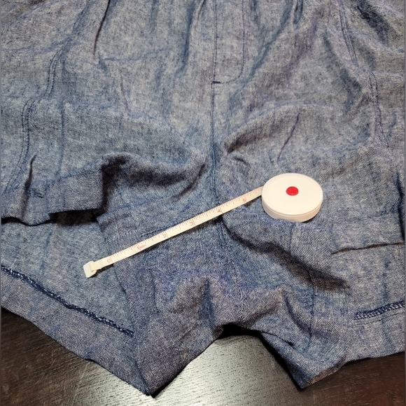 Old Navy Linen Shorts Womens Size 3XL Blue Flat Front Elastic Waist Pull On - Picture 10 of 16